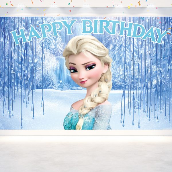 Elsa Frozen Birthday Backdrop Elsa Frozen Birthday Backdrop