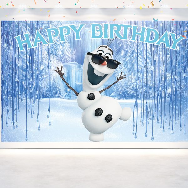 Olaf Frozen Birthday Backdrop Olaf Frozen Birthday Backdrop