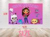 Gabby’s Dollhouse Birthday Banner Backdrop Pink Gabby’s Dollhouse Birthday Banner Backdrop Pink