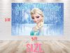 White,Brick,Wall,3d,Background Elsa Frozen Birthday Backdrop