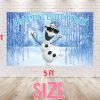 Olaf Frozen Birthday Backdrop Olaf Frozen Birthday Backdrop
