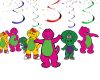 Barney & Friends Hanging Swirl Decorations Barney & Friends Hanging Swirl Decorations