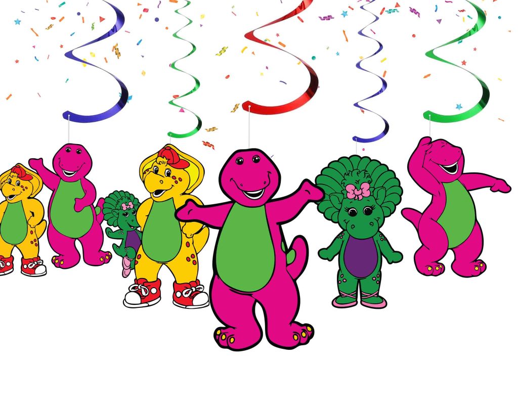 Barney & Friends Hanging Swirl Decorations – 10 Ceiling Swirls with ...