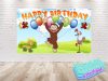 Curious George Birthday Backdrop Curious George Birthday Backdrop
