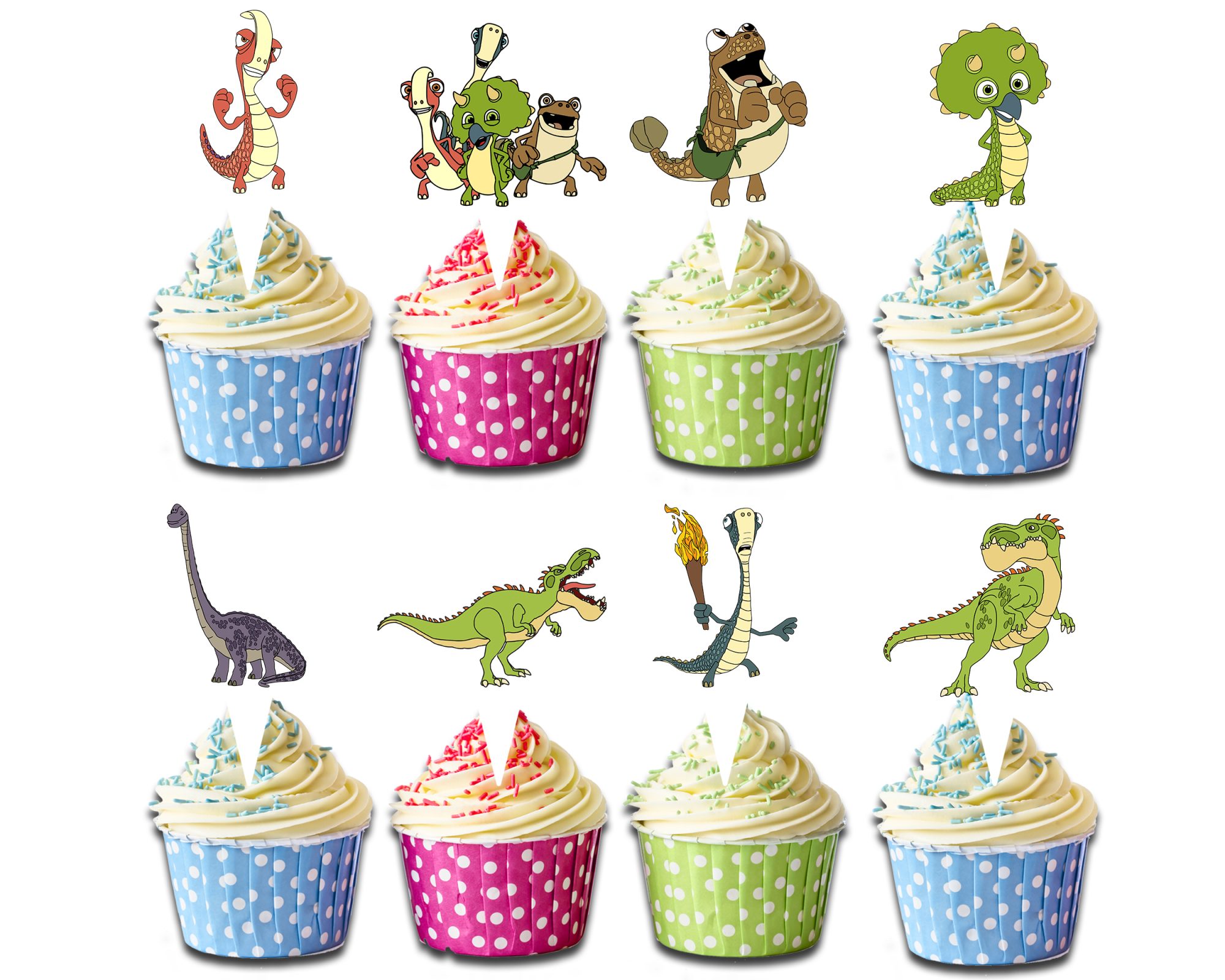 Gigantosaurus Cupcake Toppers Set of 24, Dinosaur Birthday Party Cupcake Decorations