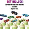 Cupcakes_Included_PSD-восстановлено Hot Wheels Cupcake Toppers, Race Car Cupcake Toppers.