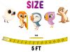 White,Brick,Wall,3d,Background Puffin Rock Banner, Puffin Rock Birthday Banner, Woodland Animal Party Decorations, Puffin Birthday Party Decor, Kids Cartoon Party Banner