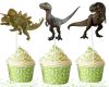 Jurassic World Cupcake Toppers, Dinosaur Birthday Decorations.
