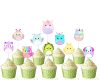 d Squishmallow Cupcake Toppers, Squishmallow Birthday Party Decorations, Cute Animal Cupcake Picks, Kawaii Birthday Cupcake Toppers, Pastel Party Decor