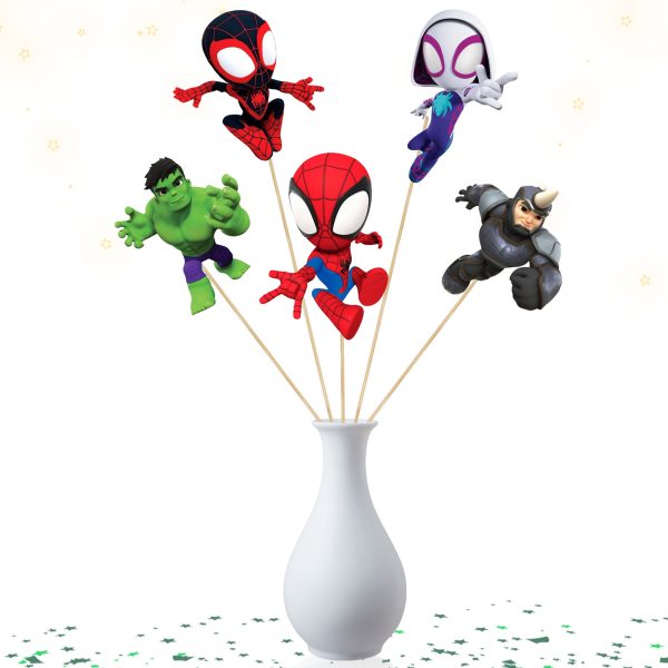 Spidey and His Amazing Friends Centerpiece Sticks, Spidey Birthday Party Decorations, Superhero Table Centerpieces, Boys Birthday Party Decor, Spider Hero Party Supplies