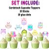 dd Squishmallow Cupcake Toppers, Squishmallow Birthday Party Decorations, Cute Animal Cupcake Picks, Kawaii Birthday Cupcake Toppers, Pastel Party Decor
