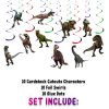 ee Jurassic World Hanging Swirls, Dinosaur Birthday Decorations, Dino Party Ceiling Decor, Jurassic Dinosaur Party Supplies, Hanging Swirl Decorations