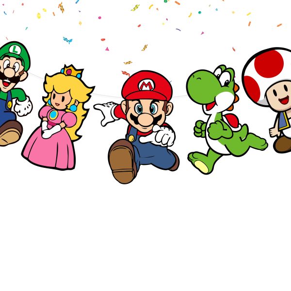 Super Mario Banner, Mario Birthday Banner, Nintendo Party Decorations.