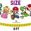 White,Brick,Wall,3d,Background Super Mario Banner, Mario Birthday Banner, Nintendo Party Decorations.