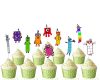 f Numberblocks Cupcake Toppers, Numberblocks Birthday Decorations, Math Birthday Cupcake Picks, Educational Party Cupcake Toppers, Kids Number Party Decor