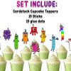 ff Numberblocks Cupcake Toppers, Numberblocks Birthday Decorations, Math Birthday Cupcake Picks, Educational Party Cupcake Toppers, Kids Number Party Decor
