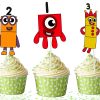 fff Numberblocks Cupcake Toppers, Numberblocks Birthday Decorations, Math Birthday Cupcake Picks, Educational Party Cupcake Toppers, Kids Number Party Decor