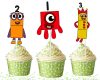 fff Numberblocks Cupcake Toppers, Numberblocks Birthday Decorations, Math Birthday Cupcake Picks, Educational Party Cupcake Toppers, Kids Number Party Decor