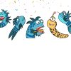Pout-Pout Fish Hanging Decorations, Pout-Pout Fish Party Banner, Under the Sea Birthday Decor, Ocean Fish Birthday Party Decorations, Pout Pout Fish Baby Shower Banner