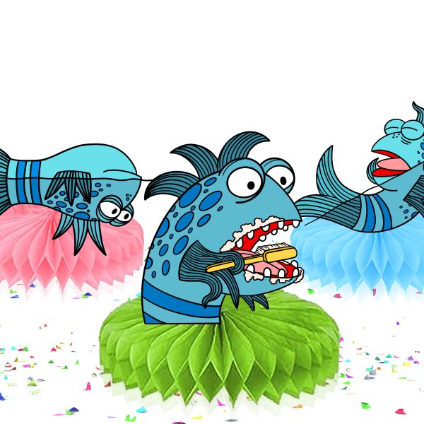 hhh Pout-Pout Fish Honeycomb Centerpieces, Pout-Pout Fish Party Decorations, Under the Sea Table Centerpieces, Ocean Birthday Decor, Pout Pout Fish Baby Shower Decorations