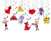 i Clifford Party Decorations, Clifford Hanging Swirls, Big Red Dog Birthday Decor, Dog Birthday Party Supplies, Cartoon Puppy Ceiling Decorations