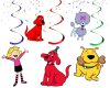 iii Clifford Party Decorations, Clifford Hanging Swirls, Big Red Dog Birthday Decor, Dog Birthday Party Supplies, Cartoon Puppy Ceiling Decorations