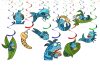 Pout-Pout Fish Hanging Swirls Decorations, Pout-Pout Fish Party Decorations, Under the Sea Hanging Swirls, Ocean Birthday Ceiling Decor, Fish Party Hanging Decorations