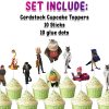 jj Bad Guys Cupcake Toppers, Bad Guys Birthday Party Decorations, Animal Heist Movie Cupcake Picks
