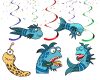 Pout-Pout Fish Hanging Swirls Decorations, Pout-Pout Fish Party Decorations, Under the Sea Hanging Swirls, Ocean Birthday Ceiling Decor, Fish Party Hanging Decorations