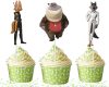 jjj Bad Guys Cupcake Toppers, Bad Guys Birthday Party Decorations, Animal Heist Movie Cupcake Picks
