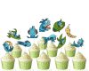 Pout-Pout Fish Cupcake Toppers, Pout-Pout Fish Birthday Decorations, Fish Cupcake Picks, Under the Sea Party Decorations, Ocean Birthday Cupcake Toppers