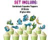 Pout-Pout Fish Cupcake Toppers, Pout-Pout Fish Birthday Decorations, Fish Cupcake Picks, Under the Sea Party Decorations, Ocean Birthday Cupcake Toppers