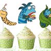 Pout-Pout Fish Cupcake Toppers, Pout-Pout Fish Birthday Decorations, Fish Cupcake Picks, Under the Sea Party Decorations, Ocean Birthday Cupcake Toppers