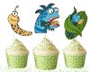 Pout-Pout Fish Cupcake Toppers, Pout-Pout Fish Birthday Decorations, Fish Cupcake Picks, Under the Sea Party Decorations, Ocean Birthday Cupcake Toppers