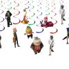 k Bad Guys Hanging Swirls Decorations, Bad Guys Party Decorations