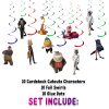kk Bad Guys Hanging Swirls Decorations, Bad Guys Party Decorations