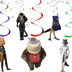 Bad Guys Hanging Swirls Decorations, Bad Guys Party Decorations