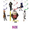 kkkk Bad Guys Hanging Swirls Decorations, Bad Guys Party Decorations