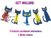 ll Pete the Cat Birthday Banner, Cat Birthday Party Decorations, Cool Blue Cat Banner, Kids Cartoon Cat Party Decor, Musical Cat Birthday Supplies