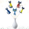 llll Pete the Cat Centerpiece Sticks, Cat Birthday Centerpieces, Cool Cat Party Decorations, Blue Cat Table Decor, Cartoon Cat Birthday Party Supplies
