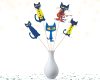 llll Pete the Cat Centerpiece Sticks, Cat Birthday Centerpieces, Cool Cat Party Decorations, Blue Cat Table Decor, Cartoon Cat Birthday Party Supplies