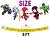 White,Brick,Wall,3d,Background Spidey and His Amazing Friends Banner, Superhero Birthday Banner.