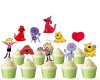 o Clifford Cupcake Toppers, Big Red Dog Birthday Cupcake Picks, Puppy Party Decorations, Cartoon Dog Birthday Supplies, Clifford Party Decor