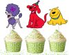 ooo Clifford Cupcake Toppers, Big Red Dog Birthday Cupcake Picks, Puppy Party Decorations, Cartoon Dog Birthday Supplies, Clifford Party Decor