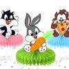Looney Tunes Honeycomb Centerpieces, Looney Tunes Table Centerpieces, Cartoon Character Honeycomb Decorations, Looney Tunes Birthday Party Decor, Kids Party Table Decorations, Baby Shower Centerpieces