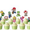 Super Mario Cupcake Toppers, Mario Birthday Cupcake Picks.
