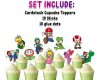 Super Mario Cupcake Toppers, Mario Birthday Cupcake Picks.