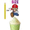 Super Mario Cupcake Toppers, Mario Birthday Cupcake Picks.