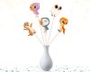 q Puffin Rock Centerpieces, Puffin Rock Party Centerpieces, Woodland Animal Table Decor, Puffin Birthday Decorations, Woodland Baby Shower Centerpieces