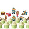 q Dog Man Cupcake Toppers, Dog Man Birthday Cupcake Decorations.